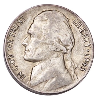 35% Silver 1943 Jefferson "War Nickel"