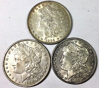 Morgan Silver Dollars in various condition